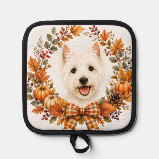 Porta Ollas Corona de Otoño Westie