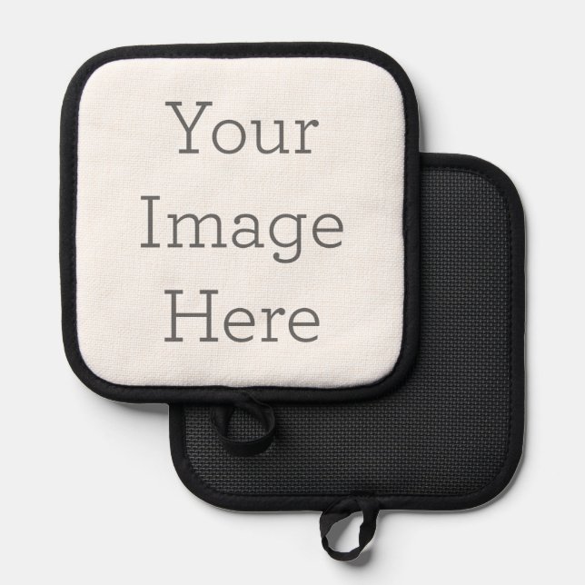 Protección térmica de silicona negra, Solo soporte para ollas (Anverso/Reverso)