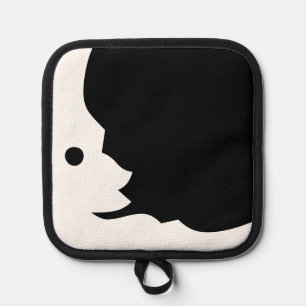 Porta Ollas Crescent Moon White Black Waxing