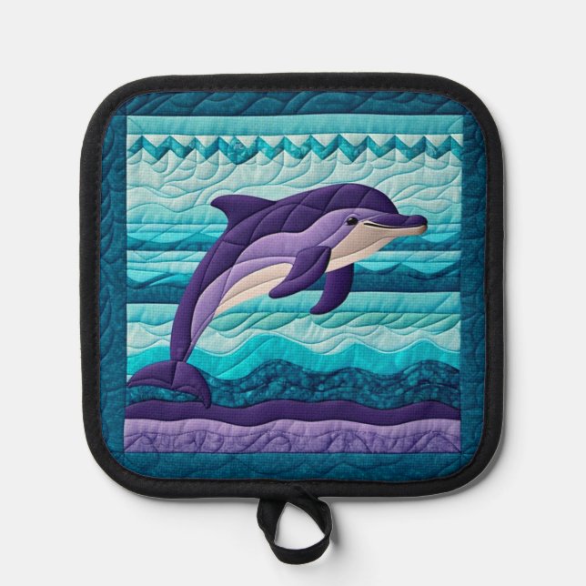 Porta Ollas Cuchillo de delfín morado (Anverso)