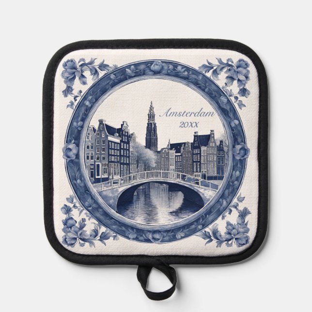 Porta Ollas Custom Blue Delft Amsterdam Souvenir (Anverso)