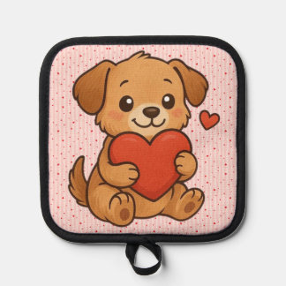 Porta Ollas Cute puppy/dog Valentine's day