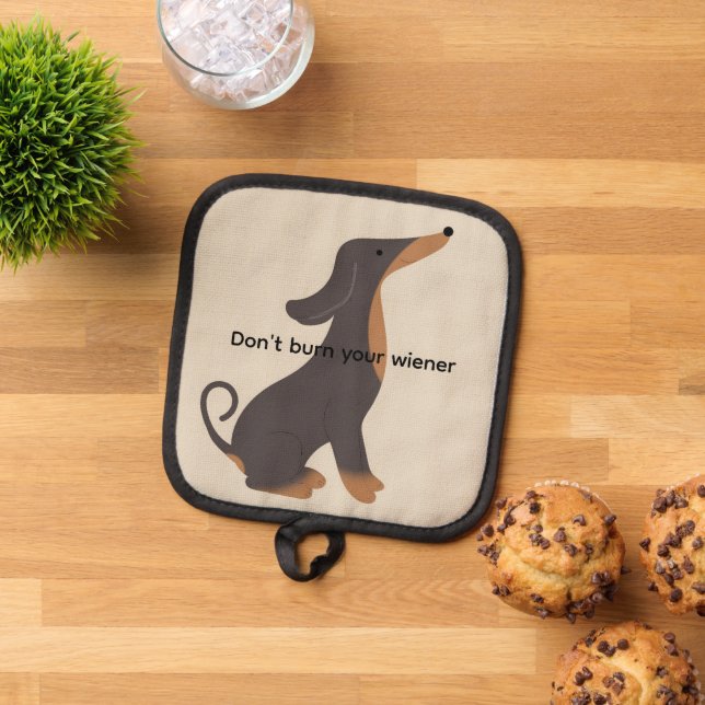 Porta Ollas Dachshund Animado (De arriba hacia abajo)