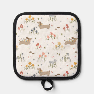 Porta Ollas Dachshund Lover Weiner Dog Sausage Dog Wildflower
