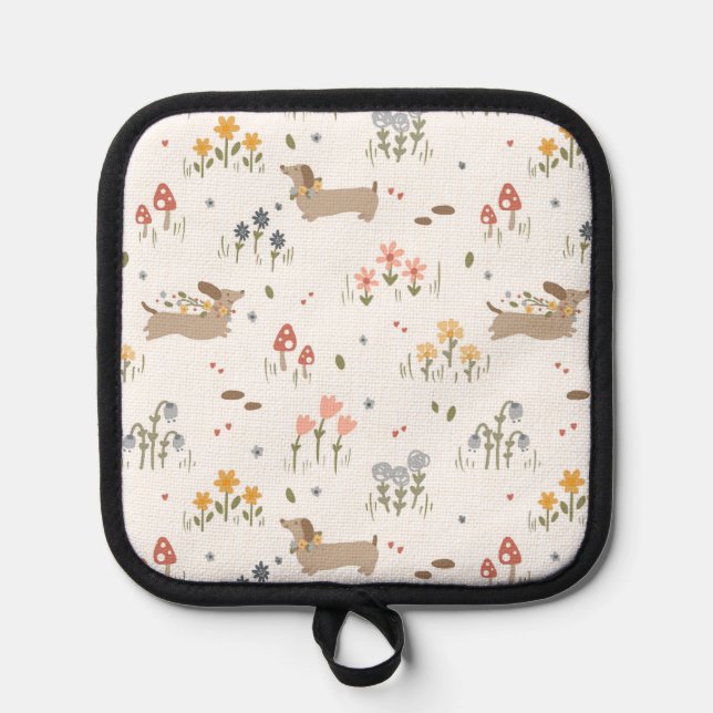 Porta Ollas Dachshund Lover Weiner Dog Sausage Dog Wildflower (Anverso)