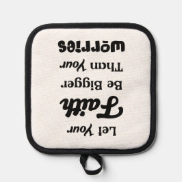 Porta Ollas Deja tu fe - Negro