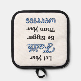 Porta Ollas Deja tu fe - Pintada azul