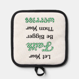 Porta Ollas Dejen Su Fe - Pintado Verde