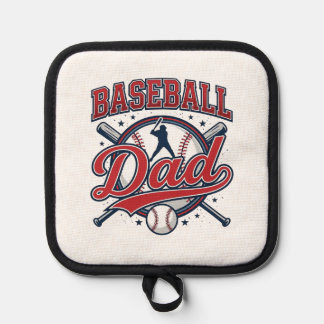 Porta Ollas Diseño de camiseta de papá de béisbol vintage_1
