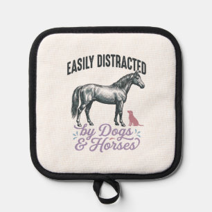 Porta Ollas Diseño de camiseta fácilmente distraído por perros