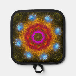 Porta Ollas Diseño fractal colores brillantes