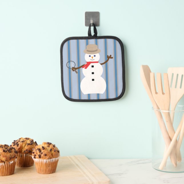 Porta Ollas Divertido y divertido detective Snowman (Insitu (colgante))