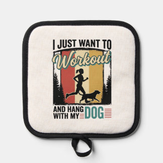 Porta Ollas Entrenar Con Mi Perro Diseño De Camiseta Vintage D