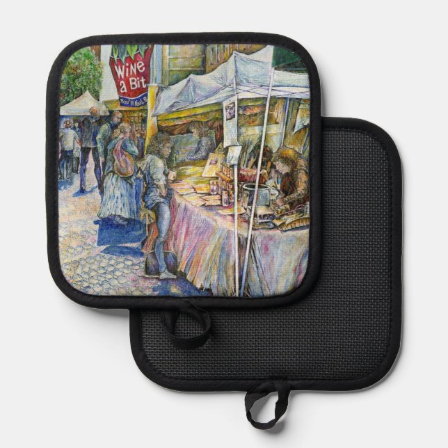 Porta Ollas Esquina de cerdos voladores (Anverso/Reverso)