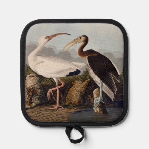 Porta Ollas Estampa Clásica de Pájaro Ibis Blanco de John Jame