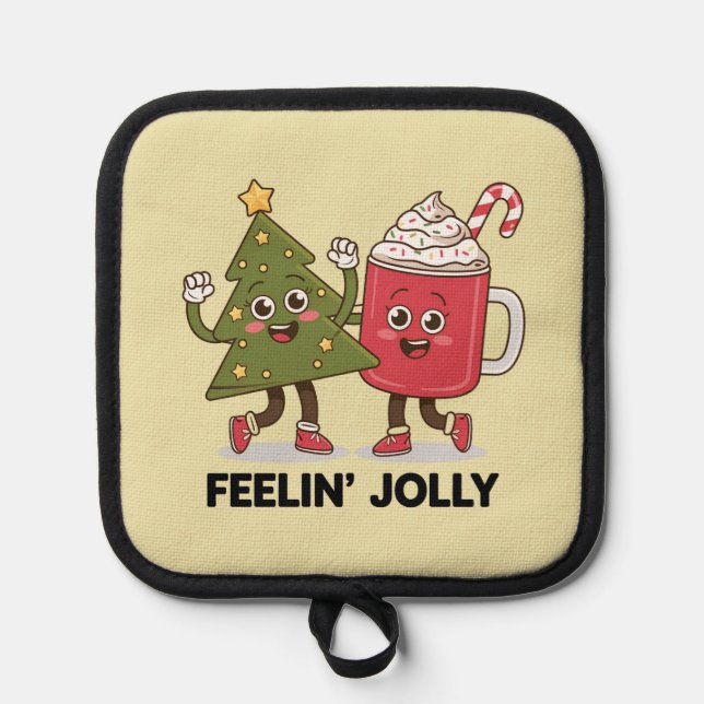 Porta Ollas Feelin Jolly Christmas Tree Coffee Lover Winter (Anverso)