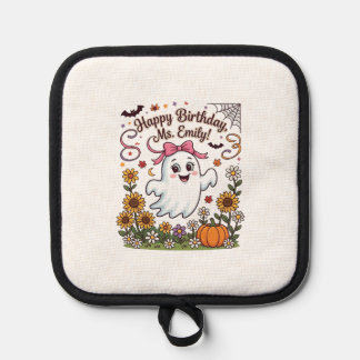 Porta Ollas Feliz Cumpleaños Sra Emily Halloween Fantasma Cala