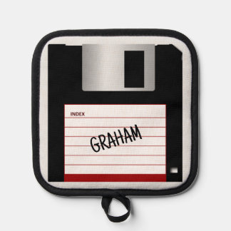 Porta Ollas Floppy Disk Computer Science Classic Geek Cook