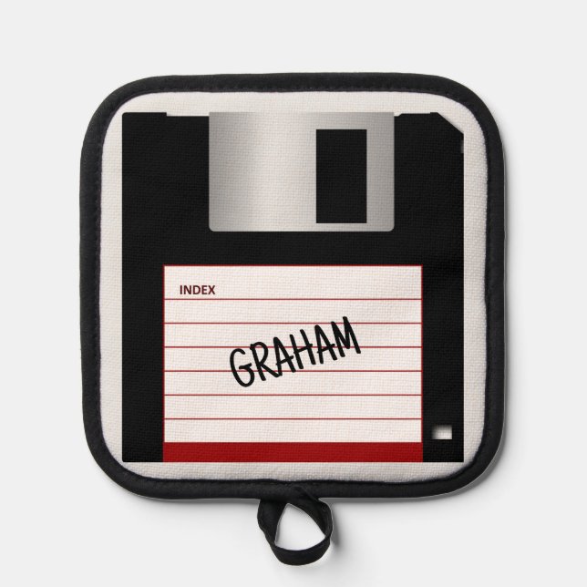 Porta Ollas Floppy Disk Computer Science Classic Geek Cook (Anverso)