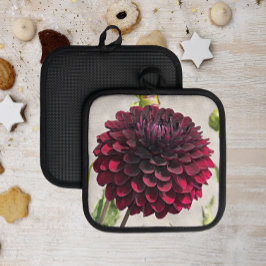 Porta Ollas Floral Big Red Dahlia Bloom
