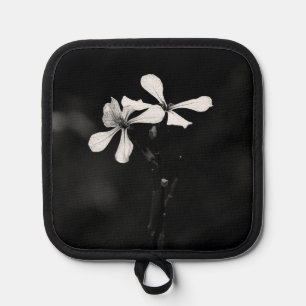 Porta Ollas floral blanca y negra mínima