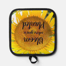 Porta Ollas Florecimiento donde estás plantado girasol amarill