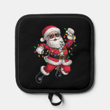 Funny Santa con Navidades Navidad alumbran feriado