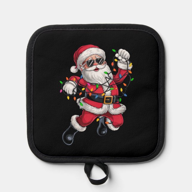 Porta Ollas Funny Santa con Navidades Navidad alumbran feriado (Anverso)