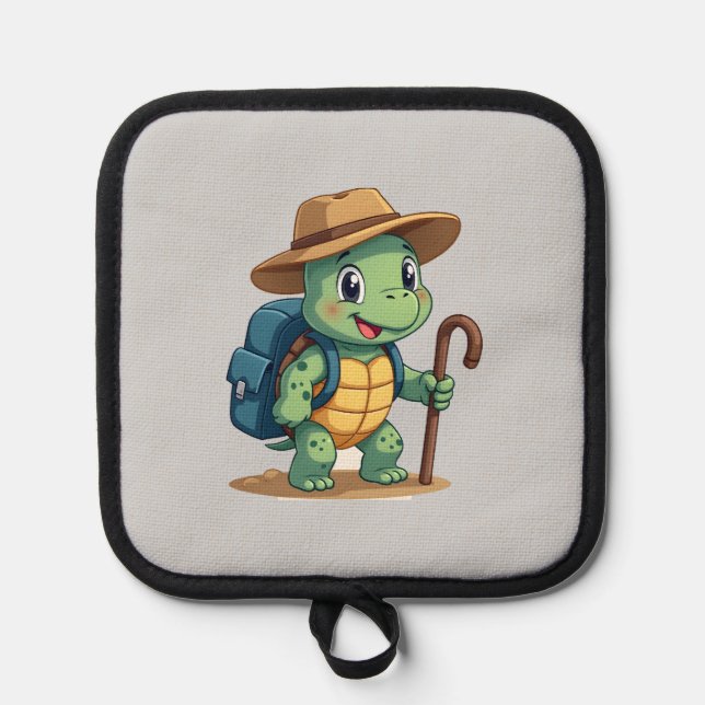 Porta Ollas Funny Turtle Hiking Graphic Camping Lover Adventur (Anverso)