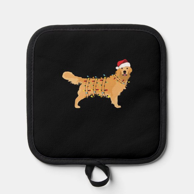 Porta Ollas Golden Retriever Holiday Christmas Light Essential (Anverso)