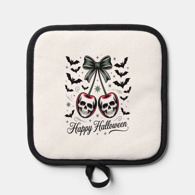 Porta Ollas Gothic Skull Cherry Halloween (Anverso)