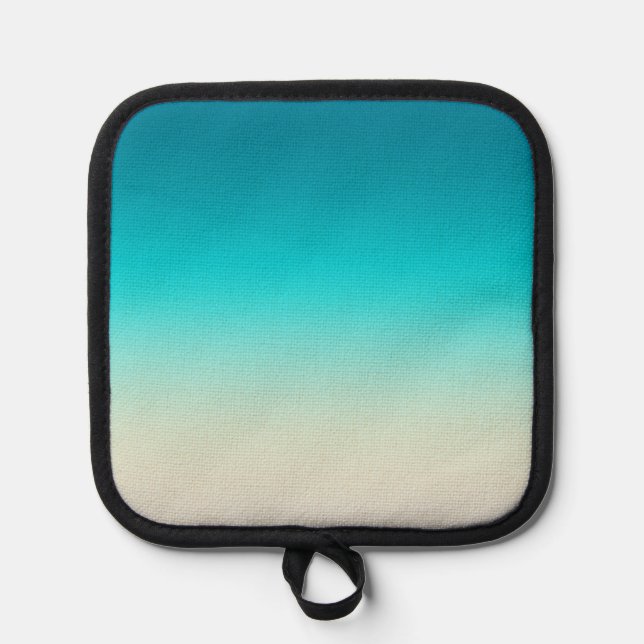 Porta Ollas Gradiente Moderno Ombre Verde Azul (Anverso)