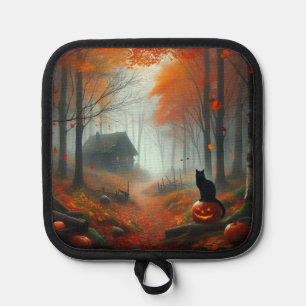 Porta Ollas Halloween/otoño/otoño/otoño/calabaza/gato