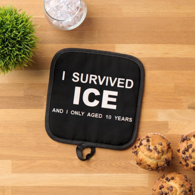 Porta Ollas I Survived ICE  (De arriba hacia abajo)