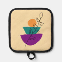 Ilustración boho de hojas