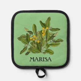 Porta Ollas Las hojas verdes elegantes