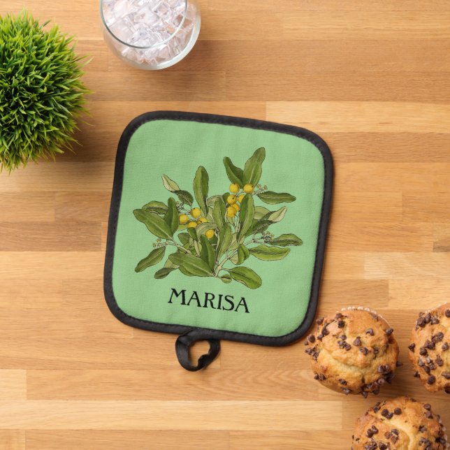 Porta Ollas Las hojas verdes elegantes (De arriba hacia abajo)