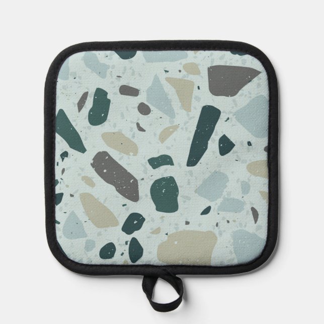 Porta Ollas Light Blue Square Abstract Potholder (Anverso)