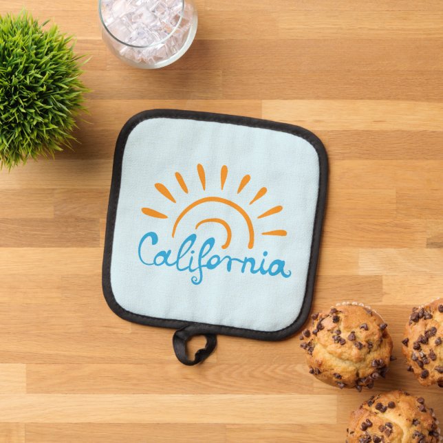 Porta Ollas Logotipo Sunny California (De arriba hacia abajo)