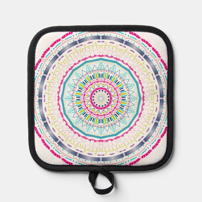 Porta Ollas mandala colorida (Anverso)