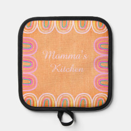 Porta Ollas Momma's Kitchen Folk Rainbow Pattern