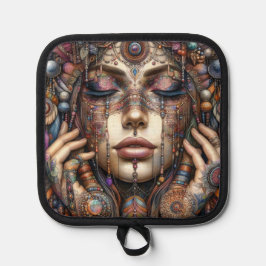 Porta Ollas Mujer con elaborada fundamentación de inspiración 