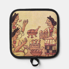 Porta Ollas Mujeres aztecas en un banquete