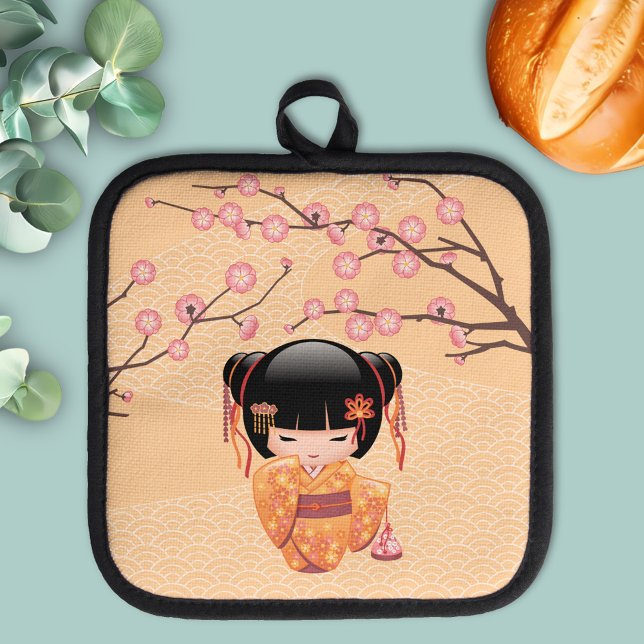 Porta Ollas Muñeca Ume Kokeshi - Chica Geisha de la enseñanza  (Subido por el creador)