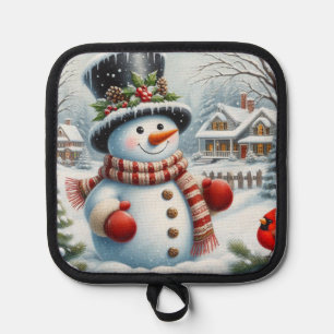 Porta Ollas Navidades lindos, vintage/caprichosos/snowman inve