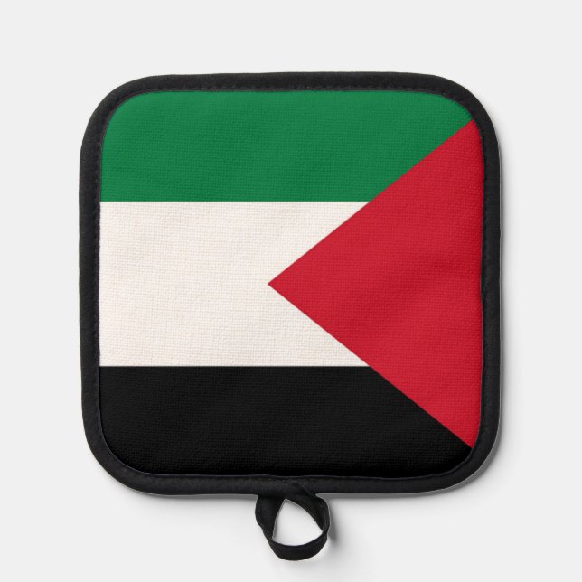 Porta Ollas oficialmente bandera del Estado de Palestina (Anverso)