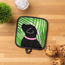 Porta Ollas Palm Tree Island Green Dog Pot Holding