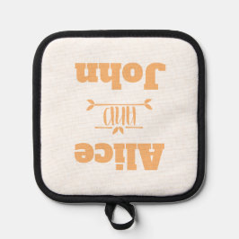 Porta Ollas Pareja de Bodas Nombres personalizados Portaequipa