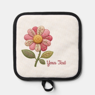 Porta Ollas Patchwork Blume im Landhausstil