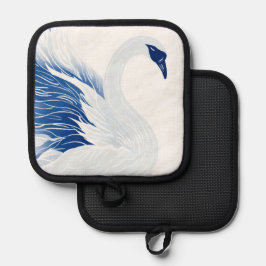 Porta Ollas Patrón de alas de cisne chino (personalizado)